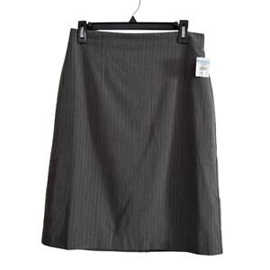 ADRIANNA PAPELL NWT $89 Pinstripe Pencil Skirt Heather Charcoal